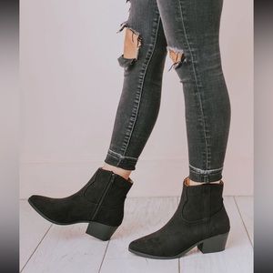 Black Western Ankle Booties